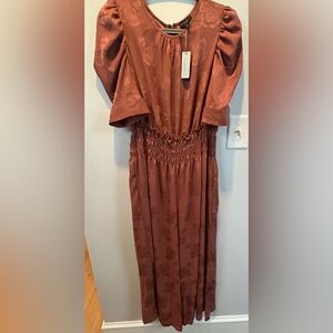 Current Air Rose Textured Jumpsuit